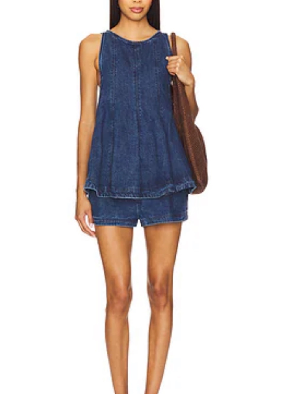 SOLD OUT Free People Dark Denim Blue Sleeveless Tunic Top